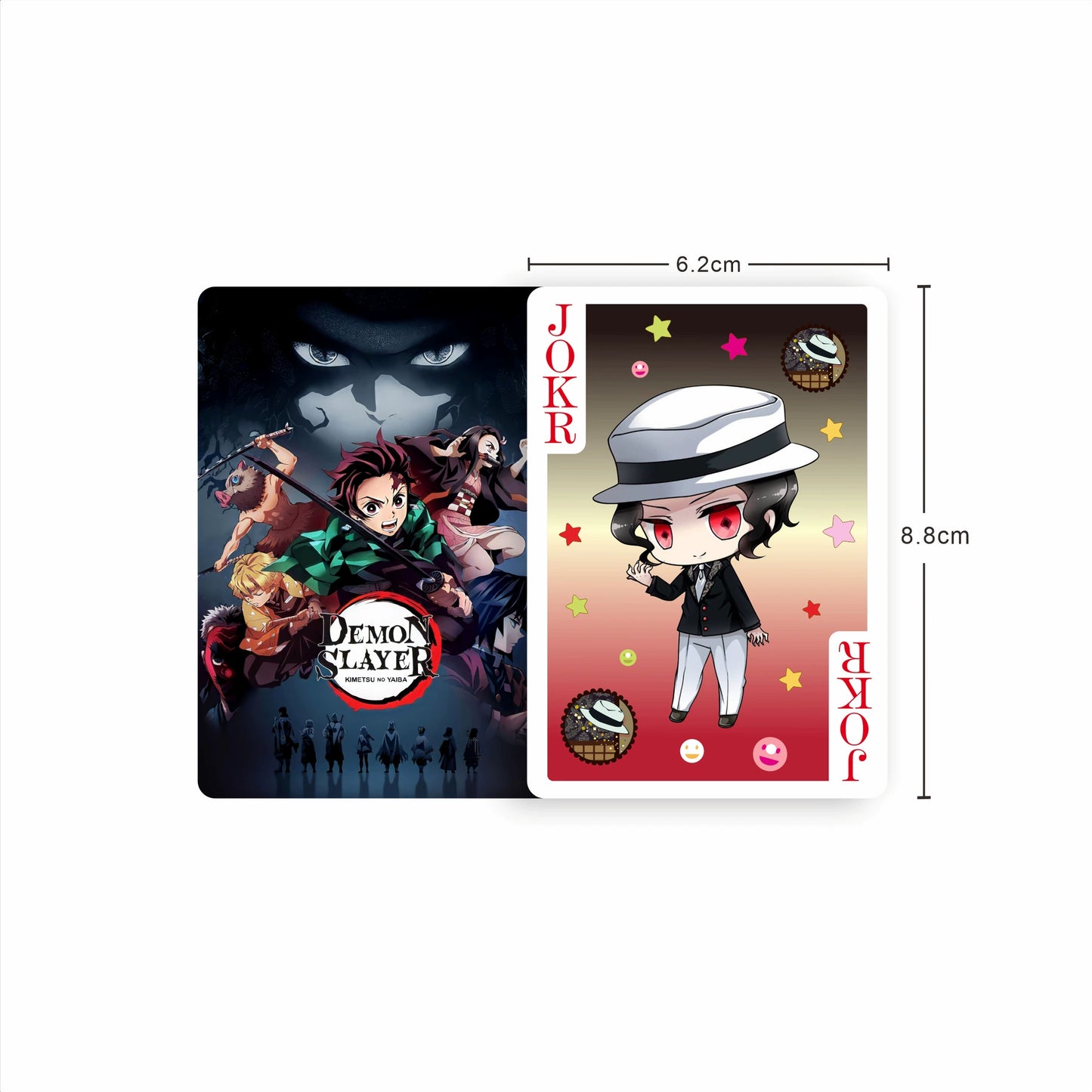 Kimetsu No Yaiba Children's Creative Playing Cards Cartoon Fun Card Board Game Numbers Card Tanjirou Nezuko.