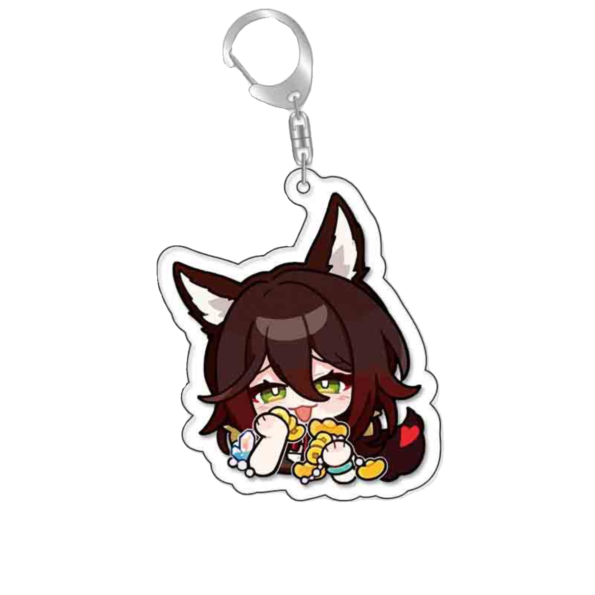 Broken Star Dome Railway Anime Peripheral Keychain White Dews March 7 Qingque Sushang Acrylic Double-Sided Pendant