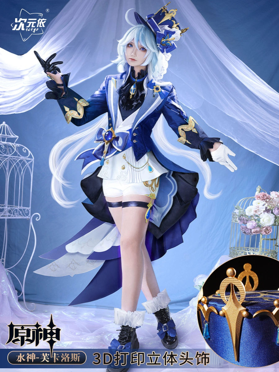 Yuan Yi Yuan Yi Yuan Shen Cos Costume Water God Fu Carlos Fu Ning Na Cosplay Anime Game Clothing Women's Full Set