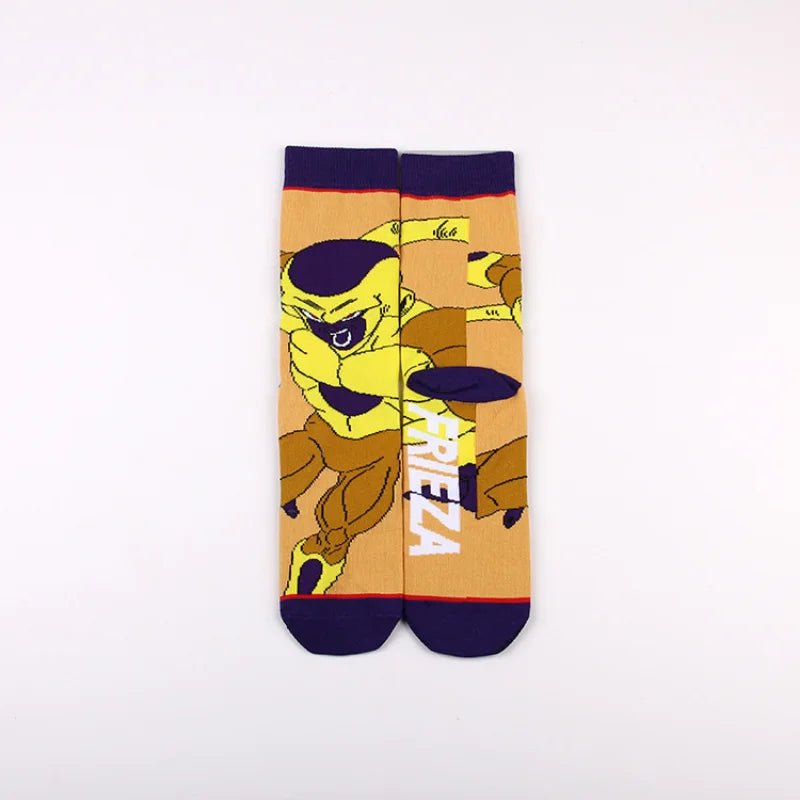 Dragonball Z Socks Frieza Kakarotto Vegeta Cartoon Socks Pure Cotton Male Fashion Trend Tube Socks Adult Sports Socks Boy's gift