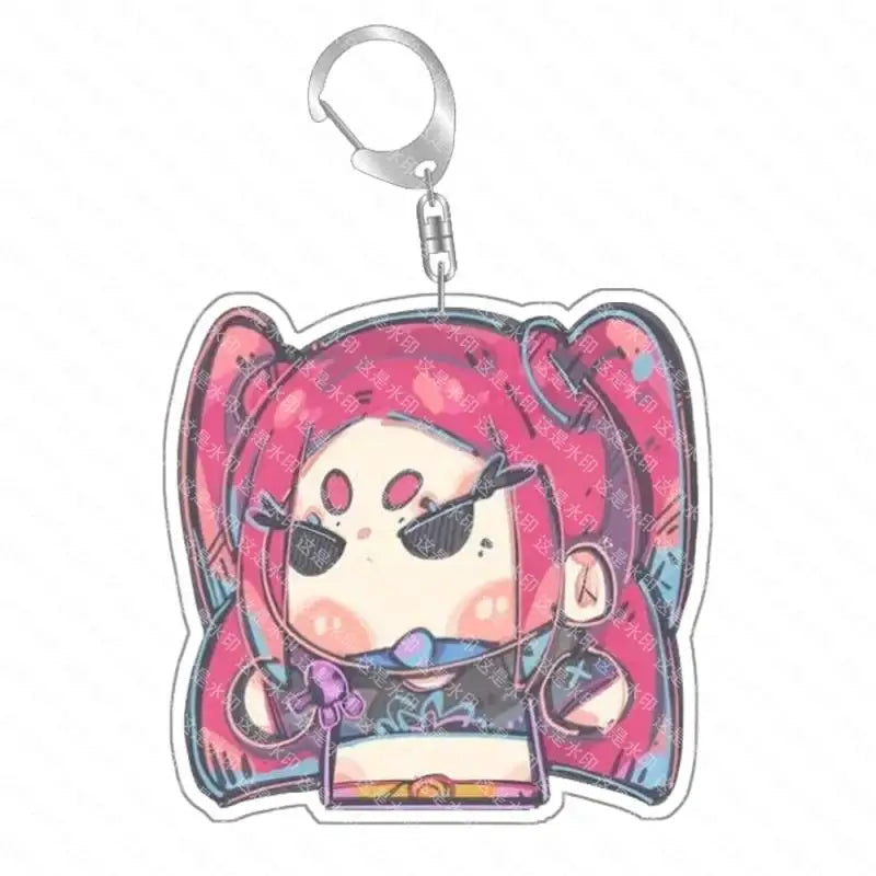 Anime Classics Game Collection Toy K-Pop Demon Hunters Preorder Huntr-x Keychain - Fan Art Self Made Acrylic Charm Gift