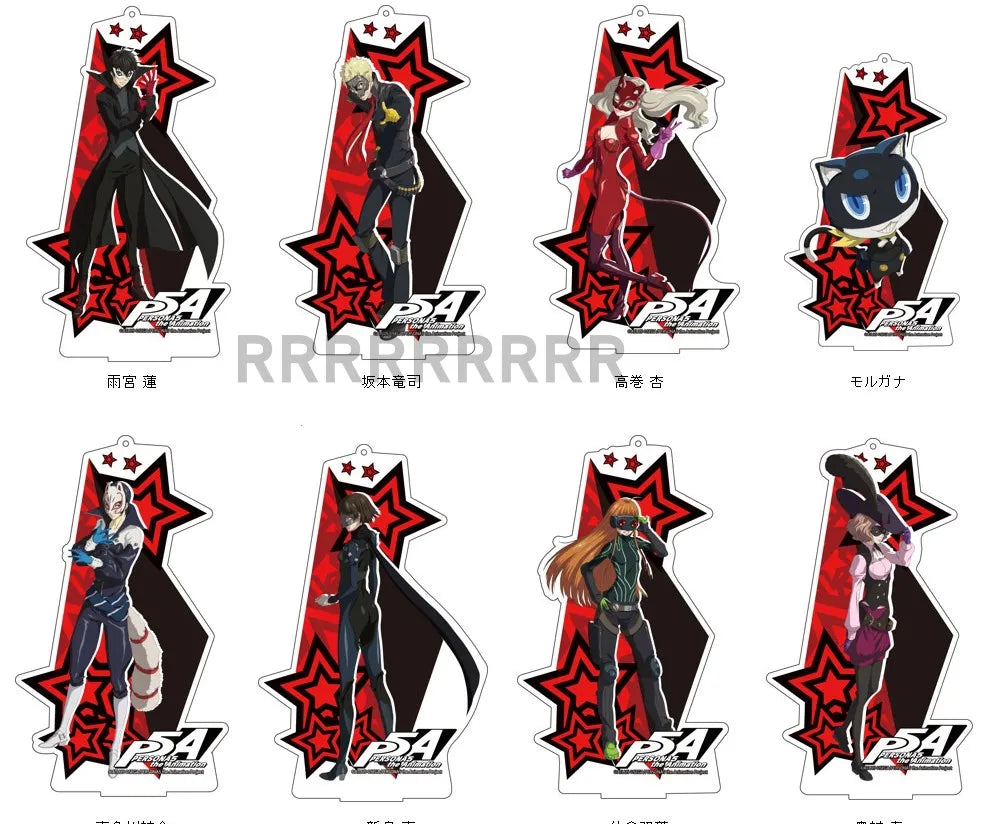 Anime PERSONA 5 P5 Action Figure Doll Ryuji Sakamoto Anne Takamaki Morgana Acrylic Stand Model Plate Cosplay Toy for Gift