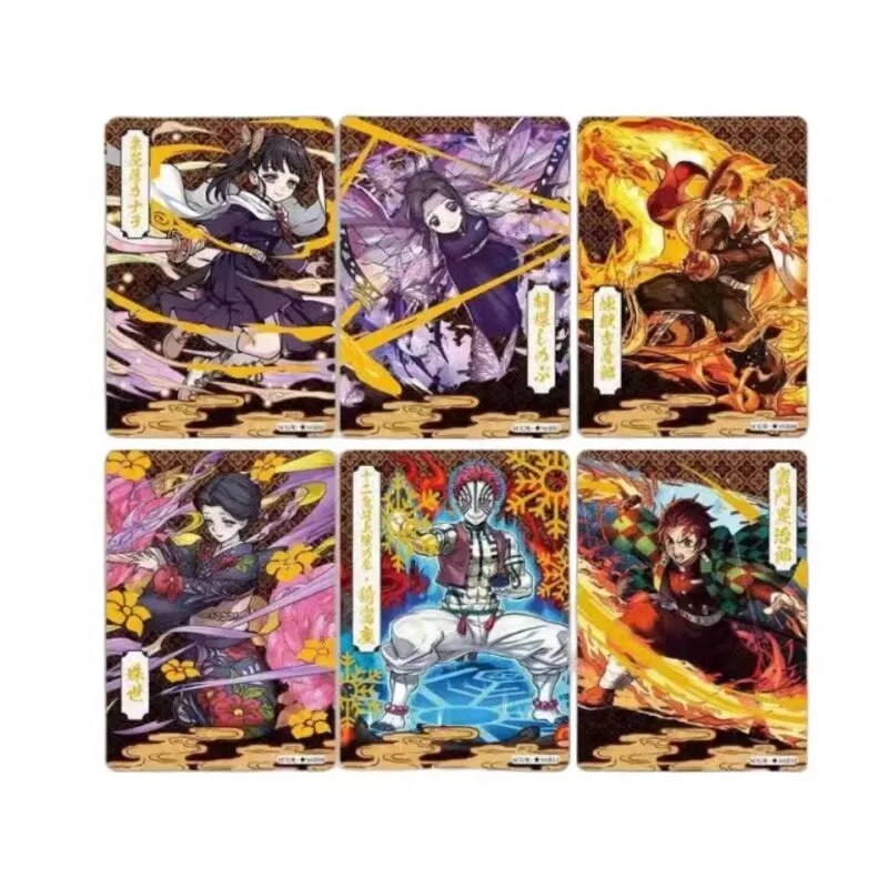 Nuevas cartas Demon Slayer Anime Tcg colección de pasatiempo Kamado Tanjirou juego de mesa para niños juguete de batalla regalo de cumpleaños