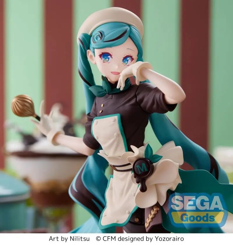 In Stock  Original SEGA Vocaloid Hatsune Miku Pastry Maker 21CM PVC Anime Figure Action Figures Collection Model Toys