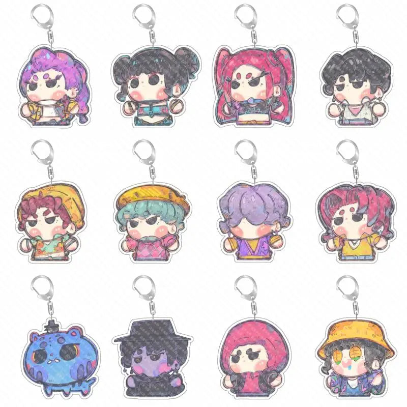 Anime Classics Game Collection Toy K-Pop Demon Hunters Preorder Huntr-x Keychain - Fan Art Self Made Acrylic Charm Gift
