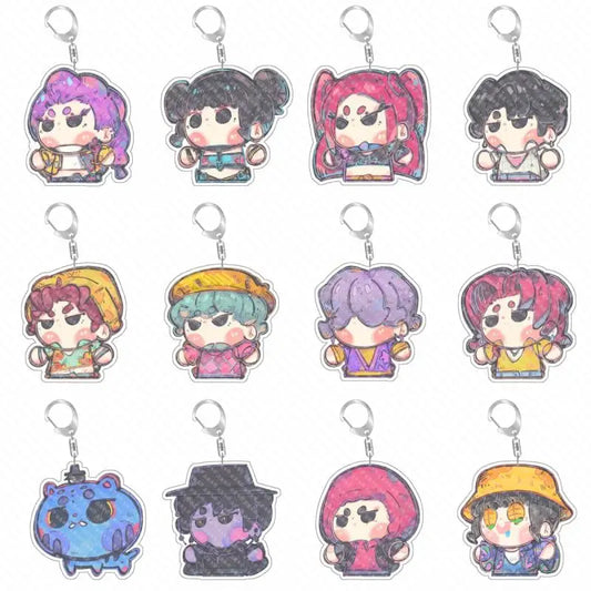 Anime Classics Game Collection Toy K-Pop Demon Hunters Preorder Huntr-x Keychain - Fan Art Self Made Acrylic Charm Gift