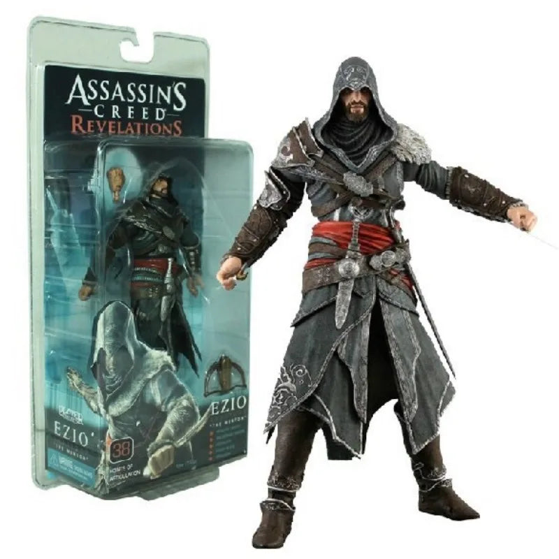 NECA Assassin's Creed Game Figures Altaïr White Clad Assassin EZIO Revelations Action Figures Doll Model Toys Collect Ornaments