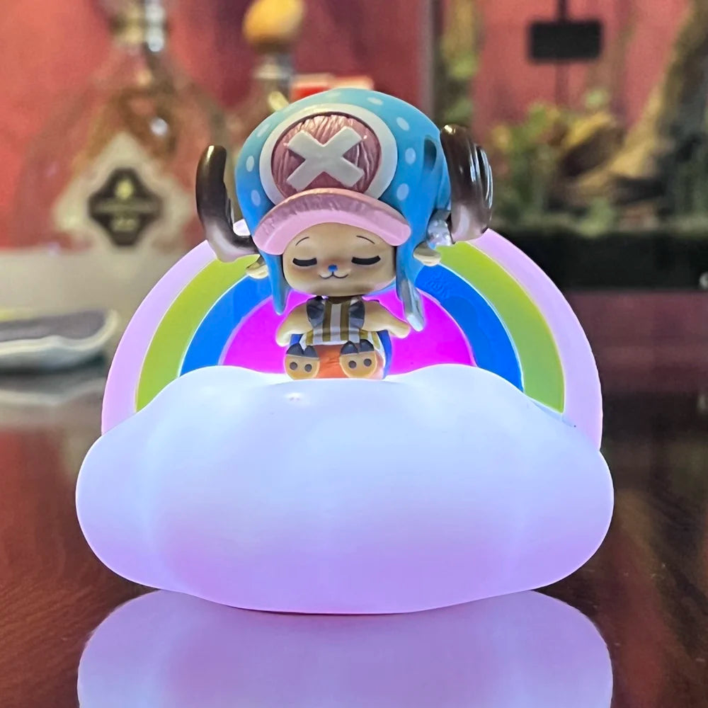 One Piece Anime Blind Box Series Night Light Luffy Zoro Nami Sanji Chopper Figures Sweet Dream Led Mystery Box Toy Ornament Gift