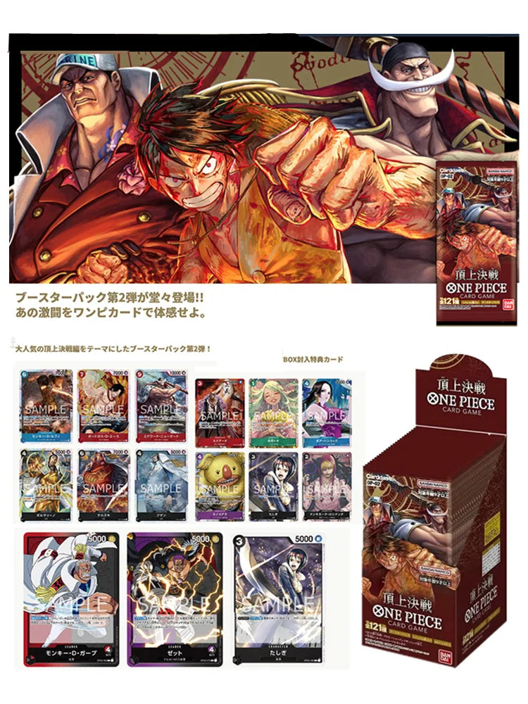 Original Bandai One Piece Cards Game Opcg-05 Trading Booster Box Rare Cards Anime Japanese Opcg-01 02 03 04 TCG Collector Gift