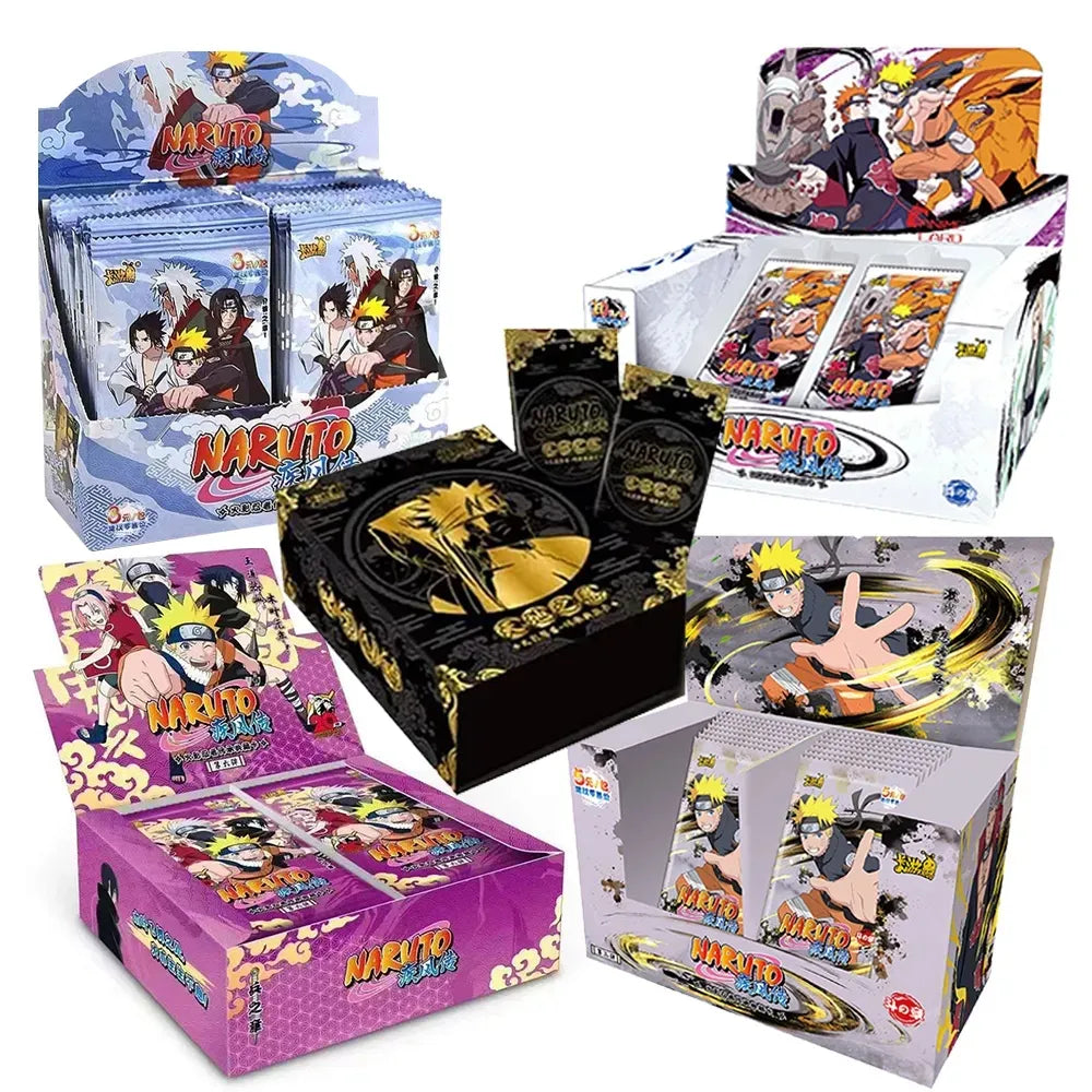 KAYOU Genuine Naruto Cards Box Anime Figure Card Booster Pack Sasuke Collection Flash Card Toy Birthday Christmas Gift for Kids