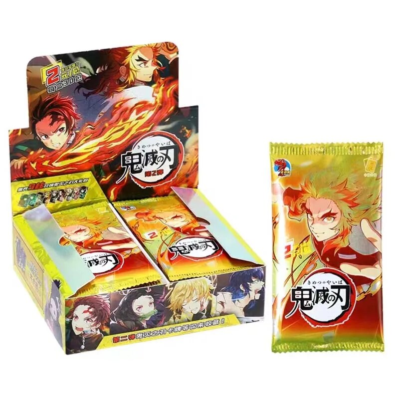 Demon Slayer Cards Kimetsu No Yaiba Booster Box Anime Figures Hobby Collection Tcg Playing Game Card For Children Gift Toy