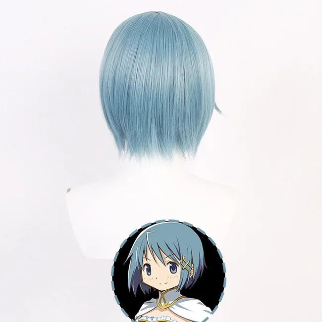 Game Puella Magi Madoka Magica Miki Sayaka Cosplay Costume Role Play Comic Con Dress Hallowmas Party Wigs Anime Prop