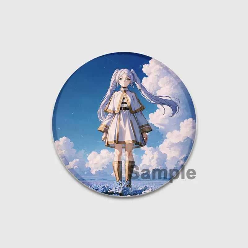 Anime Frieren Beyond Journey's End Button Pins Cartoon Badge Round DIY Creative Brooches for Backpack Jewelry Accessories Gifts
