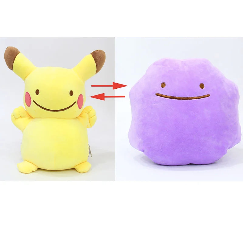 Anime Pokemon Dolls Ditto Reversible Pillow Cushion Transform Pikachu Lapras Bulbasaur Snorlax Stuffed Plush Dolls Toys TFA1666