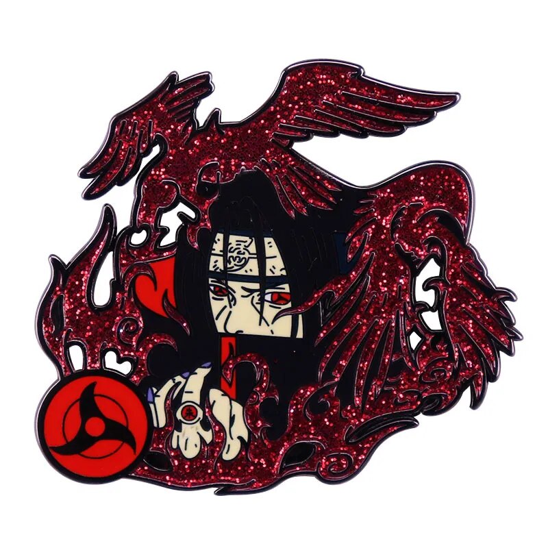 Naruto Enamel Pins Collect Akatsuki Red Clouds Metal Cartoon Brooch Backpack Hat Bag Collar Lapel Badges Women Fashion Jewelry