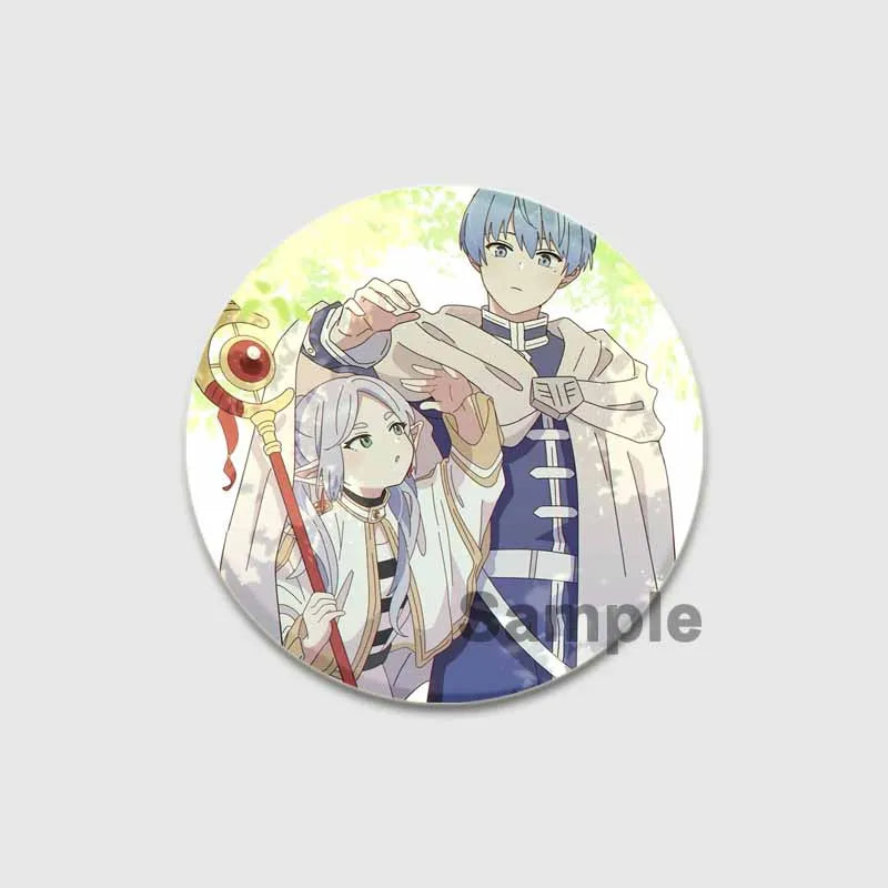 Anime Frieren Beyond Journey's End Button Pins Cartoon Badge Round DIY Creative Brooches for Backpack Jewelry Accessories Gifts