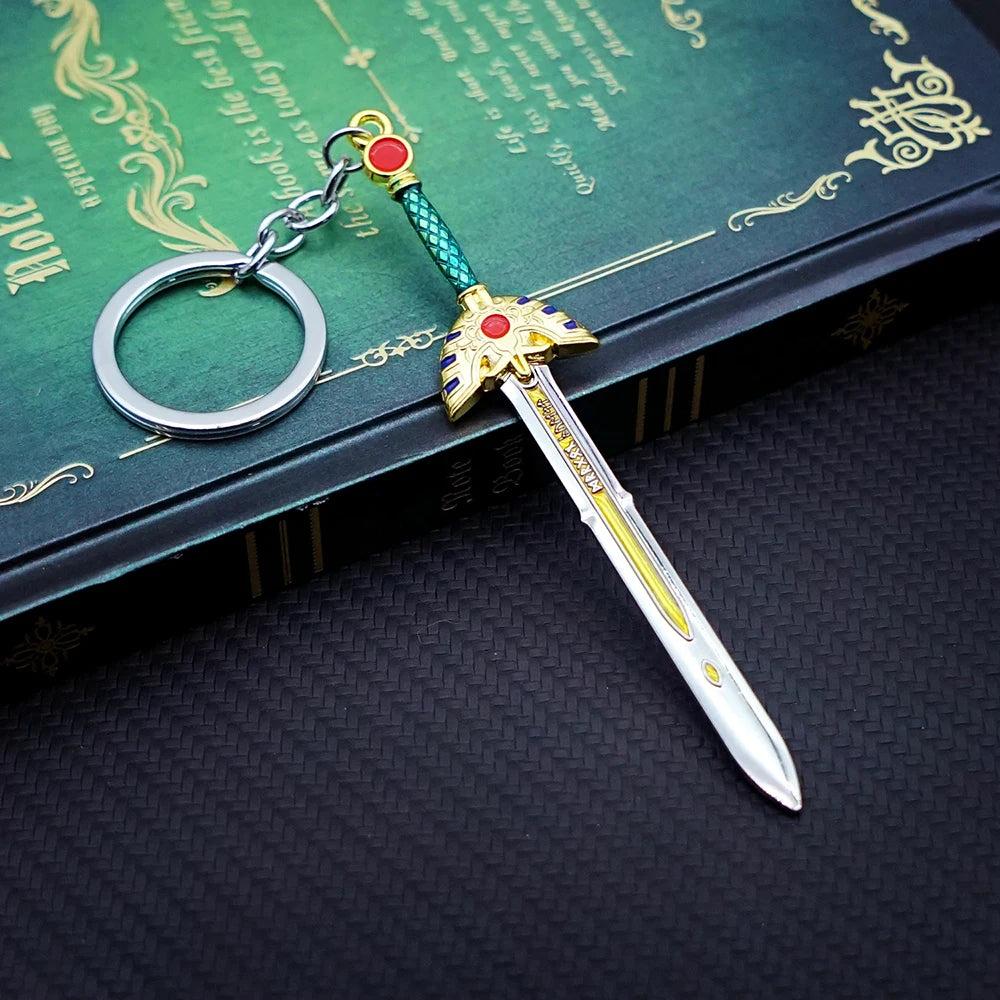 Doragon Kuesuto Keychain Shield Sword of Road Key Chain Dragon Quest Keyring Keychains for Men Game Accessories Car llaveros