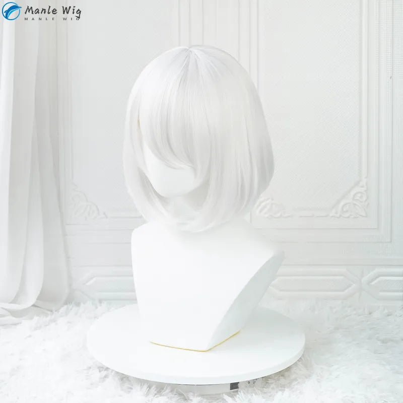 Game NieR:Automata 2B Wigs YoRHa No. 2 Type B Cosplay Wig 33cm Short Whirt BoBo Heat Resistant Halloween Wigs + Free Wig Cap