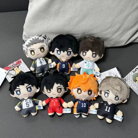 Mini juguete de peluche Haikyuu de 10cm, muñeco de voleibol, muñeco de peluche Hinata Shoyo Tobio Kageyama Yu Nishinoya, llavero con colgante de peluche, juguete para regalo