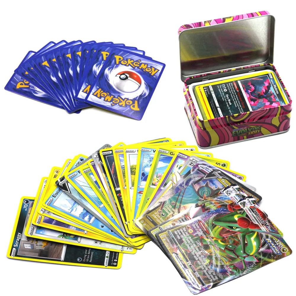 New SCARLET&VIOLET Pokemon cards Iron Box 42 Card Battle Game Hobby Collectibles Game Collection Anime Children's Cards