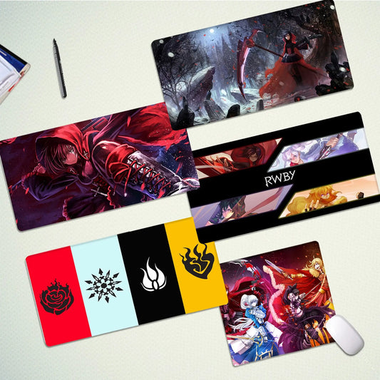 R-RWBY  Mousepad girl pad Keyboards Mat Rubber Gaming mousepad Desk Mat Size for large Edge Locking Game Keyboard Pad