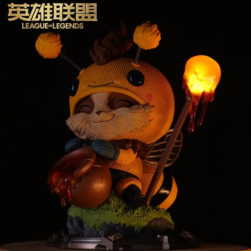 2023 nueva Liga de Leyendas Teemo Lol Cmge Honeybee luz nocturna modelo de estado estático decoración de mesa coleccionables exhibición regalo