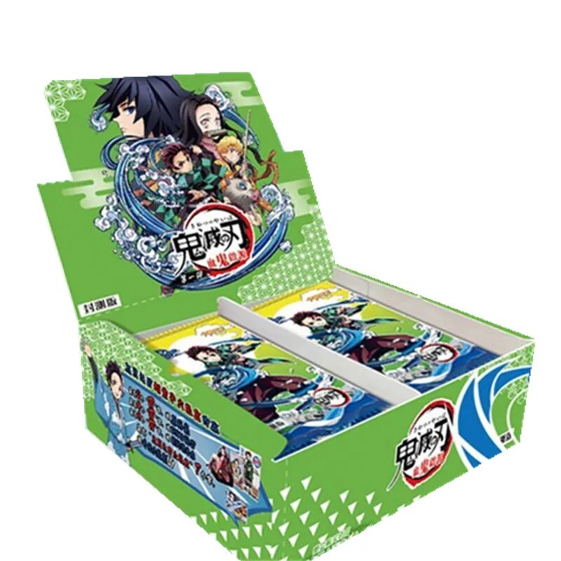 Caja de cartas de Anime Demon Slayer, colección de pasatiempo, juego TCG, Kamado Tanjirou, Kamado Nezuko, tarjeta de personaje