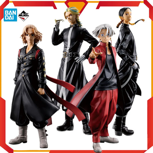 BANDAI Original Ichiban KUJI Tokyo Revengers Manjiro Sano Kurokawa Lzana Haitani Rindo Ran PVC Anime Action Figures Model Toy