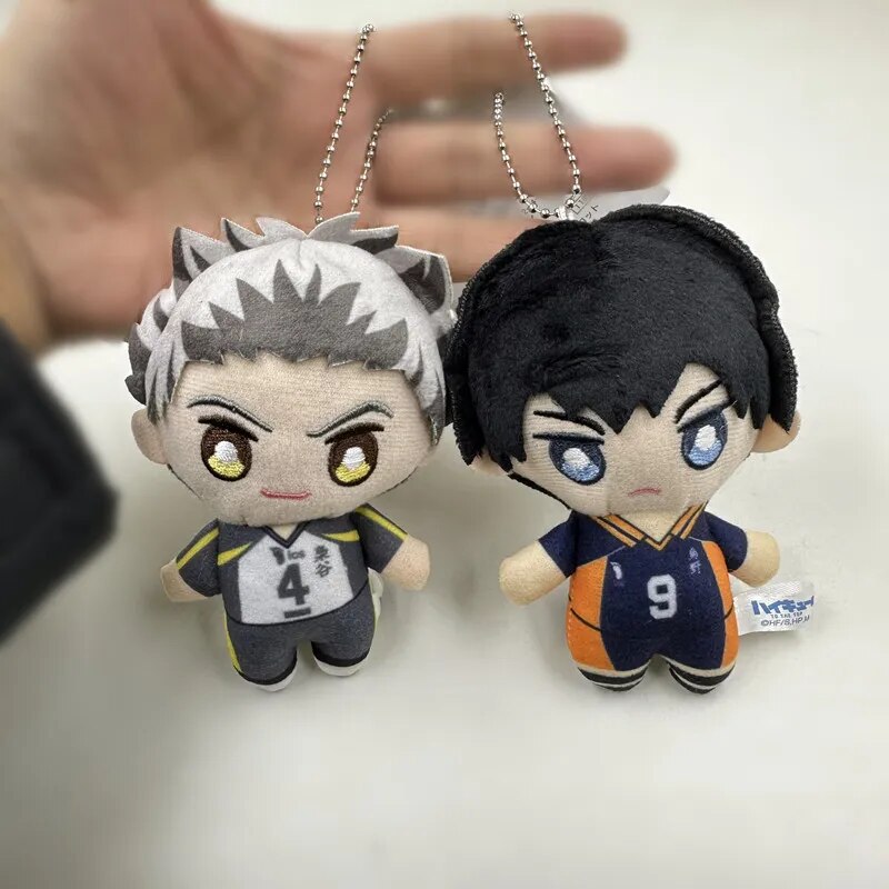 10cm Mini Haikyuu Plush Toy Volleyball Stuffed Doll Hinata Shoyo Tobio Kageyama Yu Nishinoya Plush Pendant Keychain Toy For Gift