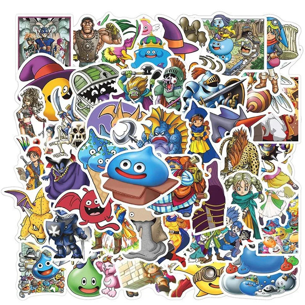 10/30/50PCS Game Dragon Quest Cartoon Graffiti Waterproof Sticker Creative Trend Decorative Decal RefrigeratorCupHelmetWholesale