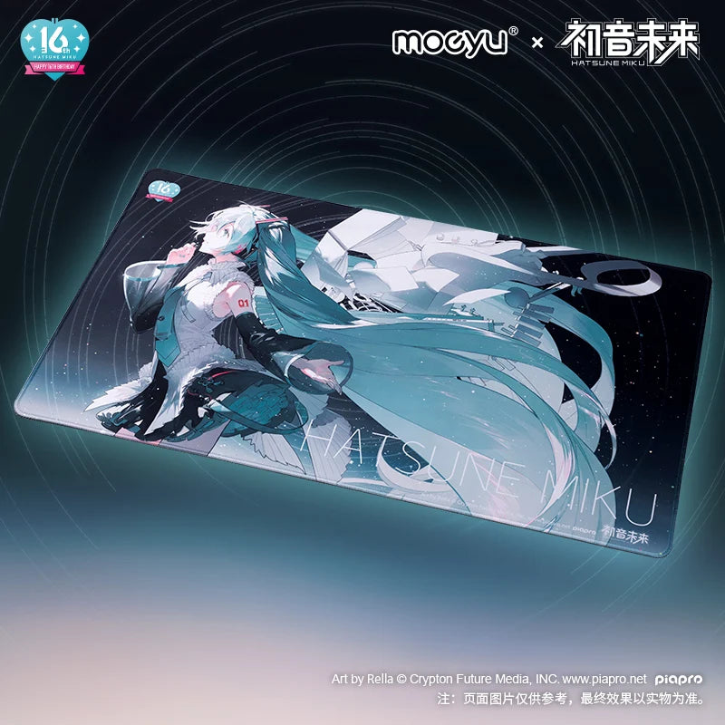 Moeyu Hatsune Miku 16th Anniversary Mouse Pad Mousepad Anime Vocaloid Cosplay Large Keyboard Gaming Mat Cartoon Desk Playmat