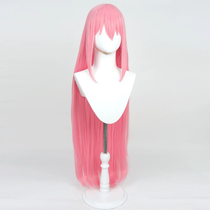 Nuevo Megurine peluca Cosplay de Luka 100cm Rosa largo pelo sintético liso resistente al calor