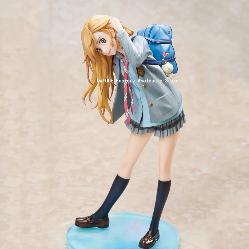 Original Genuine HobbyMax Your Lie in April 22.5cm Miyazono Kawori Arima Kousei PVC Collection Model Toys Gifts QWIOOE Wholesale