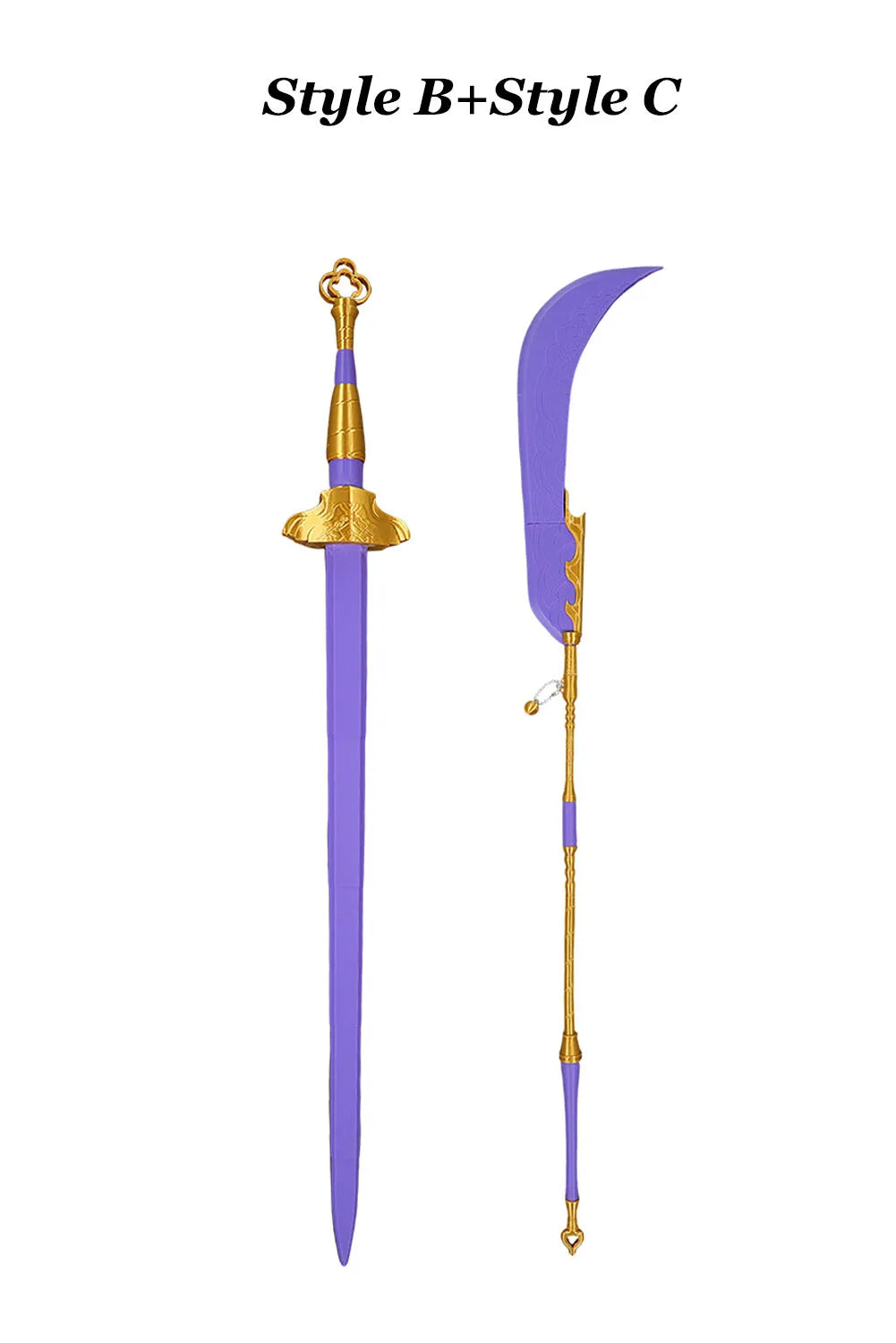 Rumi Cosplay Sword Demons Hunter KPop 3D Printed Light Purple Scalable Swords Knife Ornament for Girls Group Props Accessories