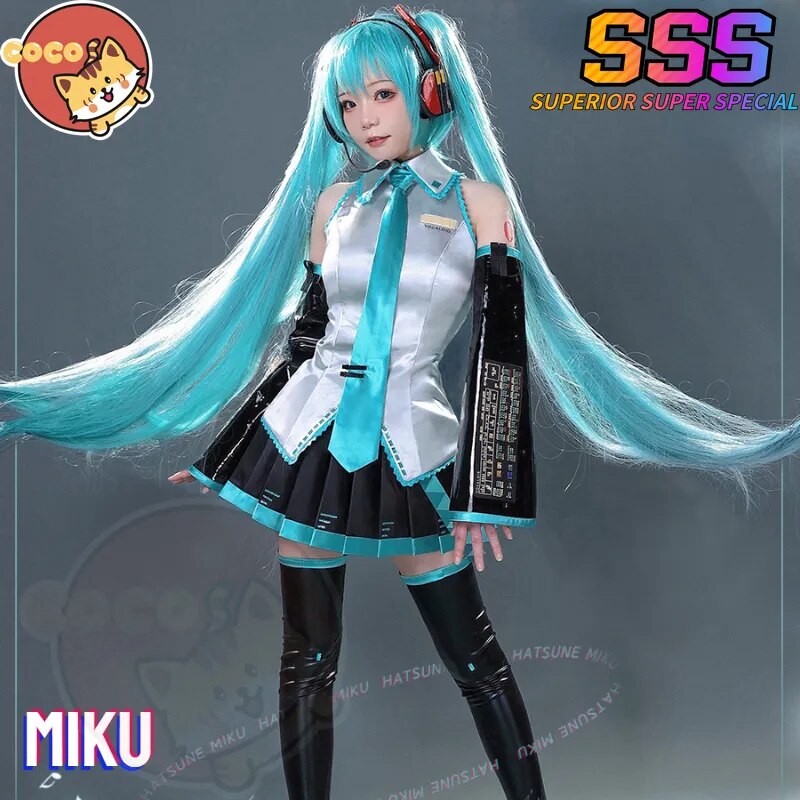 CoCos-SSS VOCALOID Miku Cosplay Costume VOCALOID Cos Miku Cosplay Miku V2 Costume and Cosplay Wig