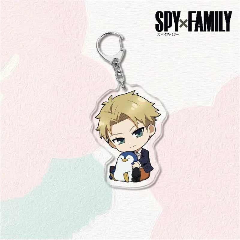 Llavero Kawaii SPY X FAMILY Cosplay Crepúsculo Yor Forger Anya Forger llavero con estampado de dibujos animados acrílico llavero con anilla joyería de Anime