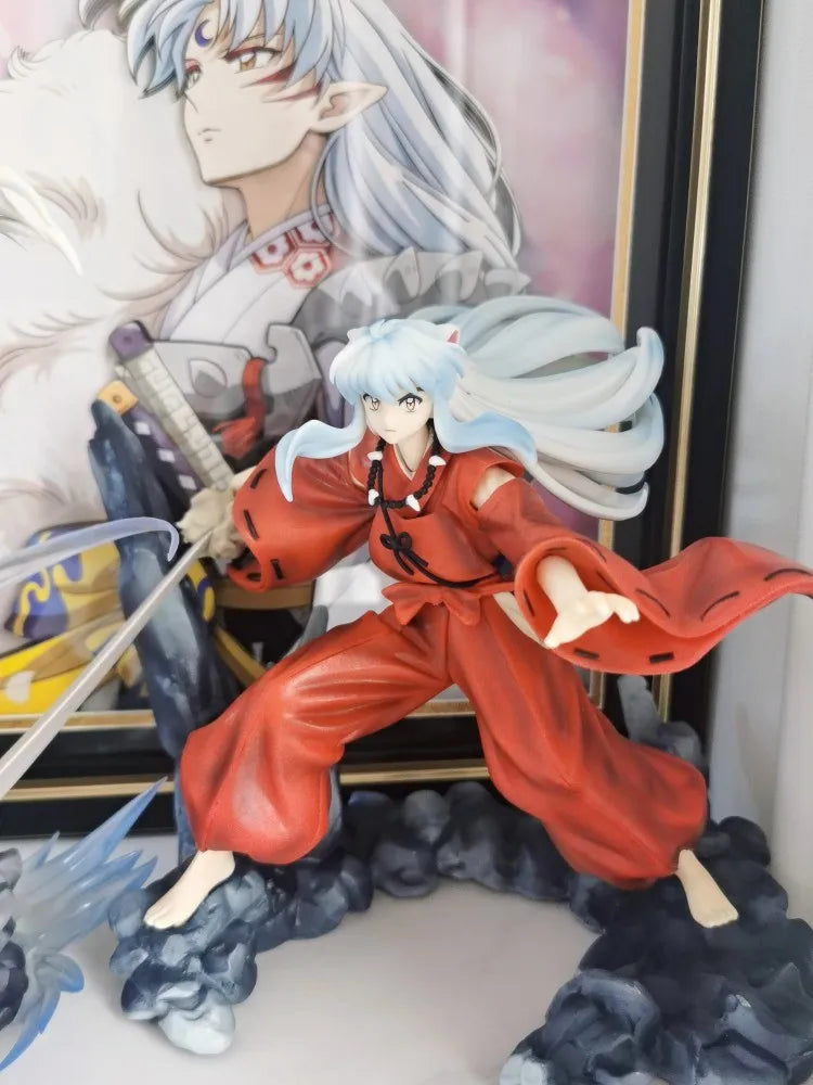 Inuyasha Sesshoumaru Anime Figure Gk Action Figures 33cm Pvc Statue Figurine Ornament Model Doll Collection  Gift Toys