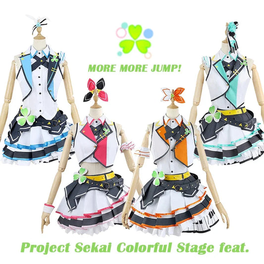 Minori Hanasato Cosplay Project Sekai Colorful Stage Feat Momoi Airi Cosplay Costume Dresses Uniform Wig Suit Halloween Clothes