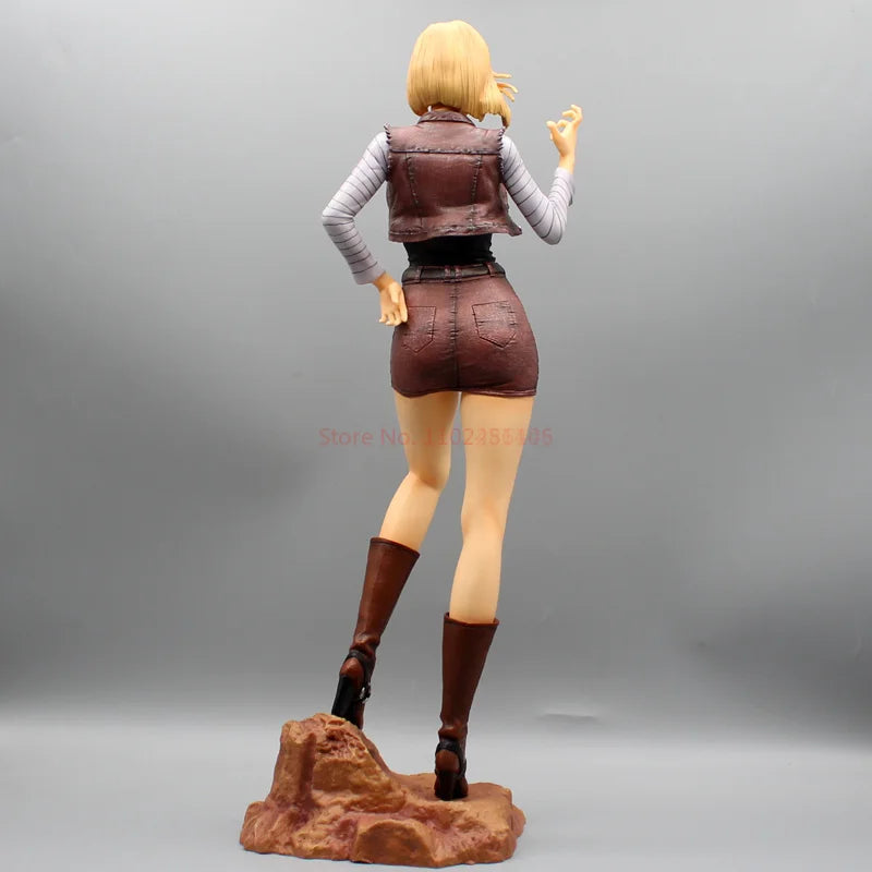 44cm Anime Figures Dragon Ball Z Android 18 Figurine Pvc Dbz Statue Sexy Collectible Model Ornaments Decoration Toys Kid Gifts