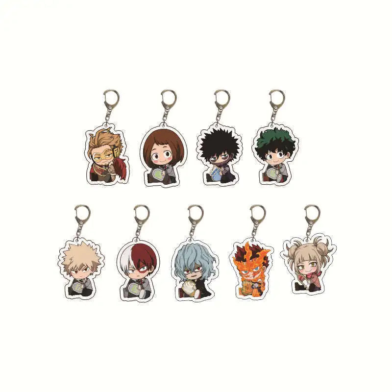 My Hero Academia Anime Figure Todoroki Shouto Midoriya Izuku Bakugou Katsuki Kirishima Eijirou Shigaraki Tomura Keychain Pendant