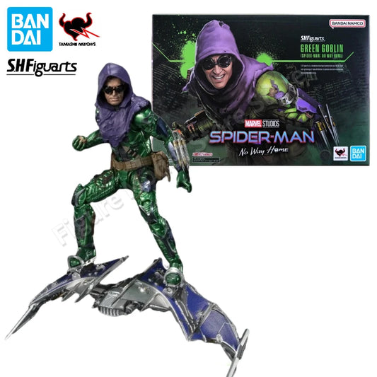 In Stock Bandai S.H.Figuarts Marvel Spider Man No Way Home Green Goblin Norman Osborn Anime Action Figures Toys Models Collector