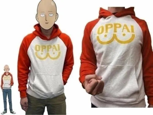 Nuevo Anime One Punch Man Saitama Oppai Sudadera con capucha Jersey disfraz Cosplay