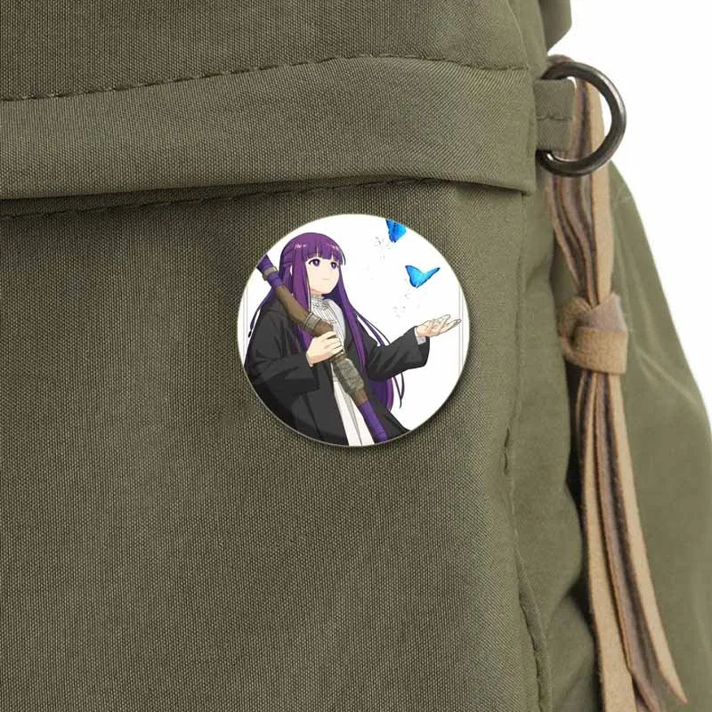 Anime Frieren Beyond Journey's End Button Pins Cartoon Badge Round DIY Creative Brooches for Backpack Jewelry Accessories Gifts