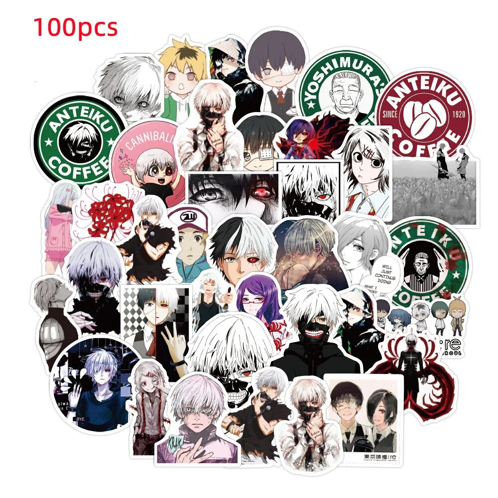 100Pcs/Set Classic Anime stickers One Piece Sailor Moon Kawaii Sticker for Laptop Skateboard Computer Waterproof Decal Toys