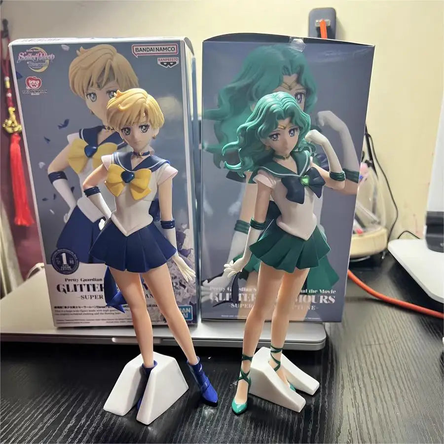 Original Bandai Sailor Moon Action Figure Meiou Setsuna Sailor Saturn Sailor Neptune Sailor Uranus Sailor mercury Anime Figures