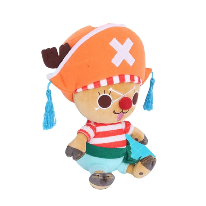 Figuras de Anime originales de una pieza de 25CM, juguetes de peluche para Cosplay, Zoro Luffy Chopper Ace Law, muñecos bonitos, colgantes de dibujos animados, regalo de Navidad para niños