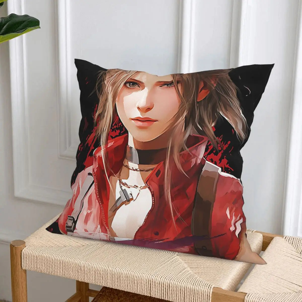 Final Fantasy VII Rebirth Aerith Fanart rpg game anime Cushion Cover Decorations Pillow Cover for Seat Double-sided Printing