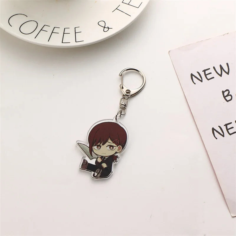 Anime Chainsaw Man Keychain Pochita Power Makima Angel Hayakawa Aki Key Ring 5cm Acrylic Charm Key Chain