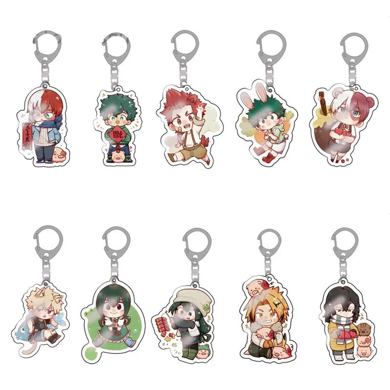 Anime My Hero Academia Kawaii Shouto Izuku Izuku Eijirou Ochako Himiko Tsuyu Dabi Keigo Jin All Might Mirio Tomura Keychain