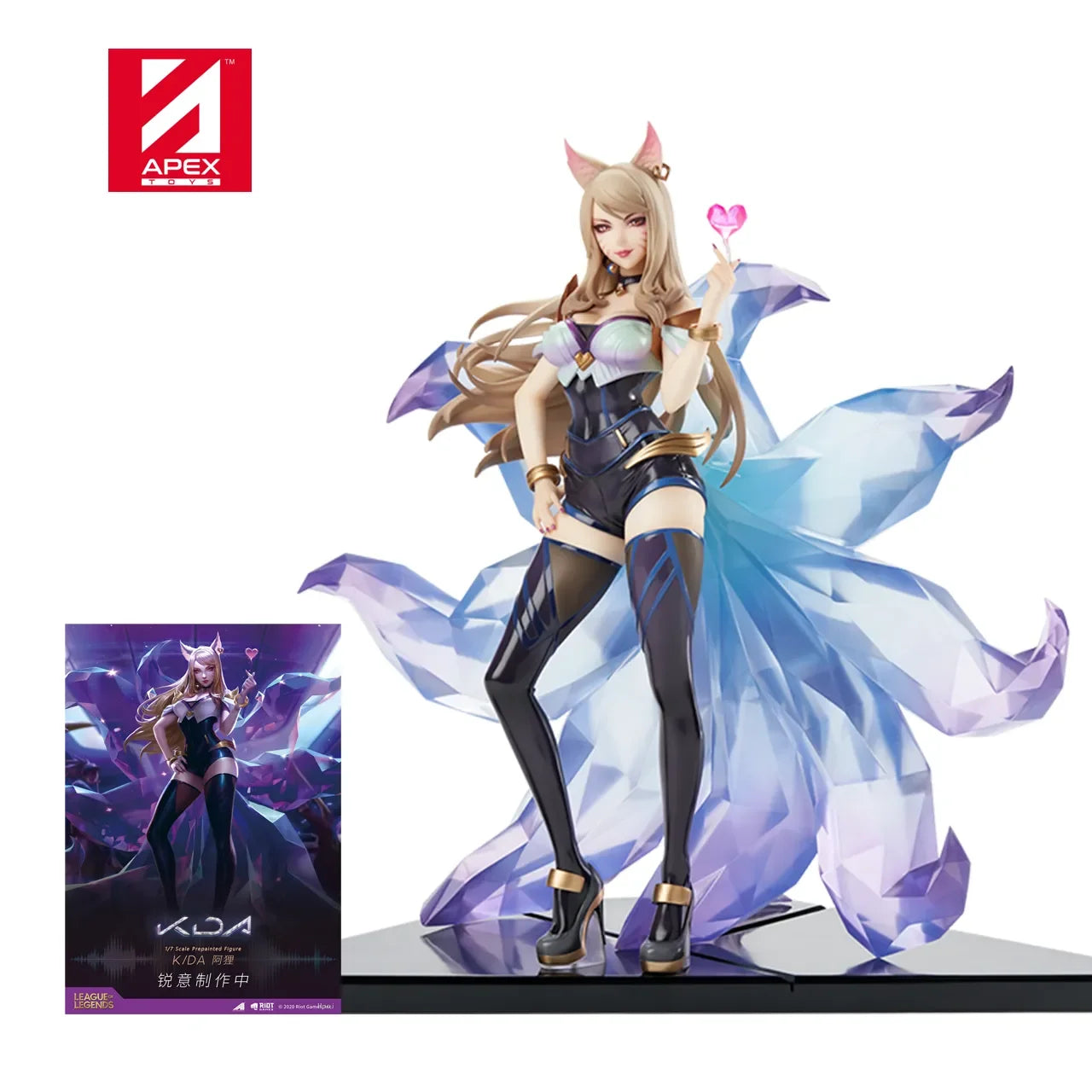 Stock Original Genuine APEX TOYS Ahri League of legends The Nine Tailed Fox KDA Action Anime Figure Model Toys Doll Gift